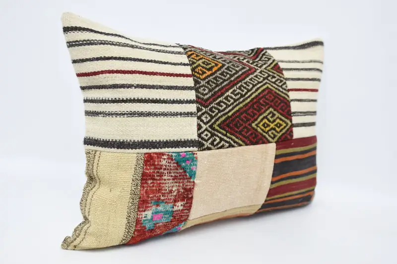 Antique Pillows, Knitted Pillow Cover, Decorative Bolster Pillow, Luxury Pillow, Pillow for Sofa, Turkish Pillow, Pillow Cover, 20x28 White Cushion - 3