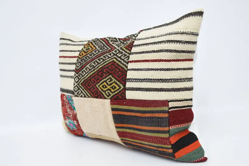 Antique Pillows, Knitted Pillow Cover, Decorative Bolster Pillow, Luxury Pillow, Pillow for Sofa, Turkish Pillow, Pillow Cover, 20x28 White Cushion - 4