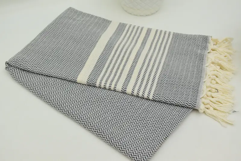 70x40 Cotton Striped Towel, Spa Gift, Bridal Shower Gift, Bridesmaid Gift, Bulk Order Towel, Home Decor Gifts, Handmade Turkish hammam towel - 3