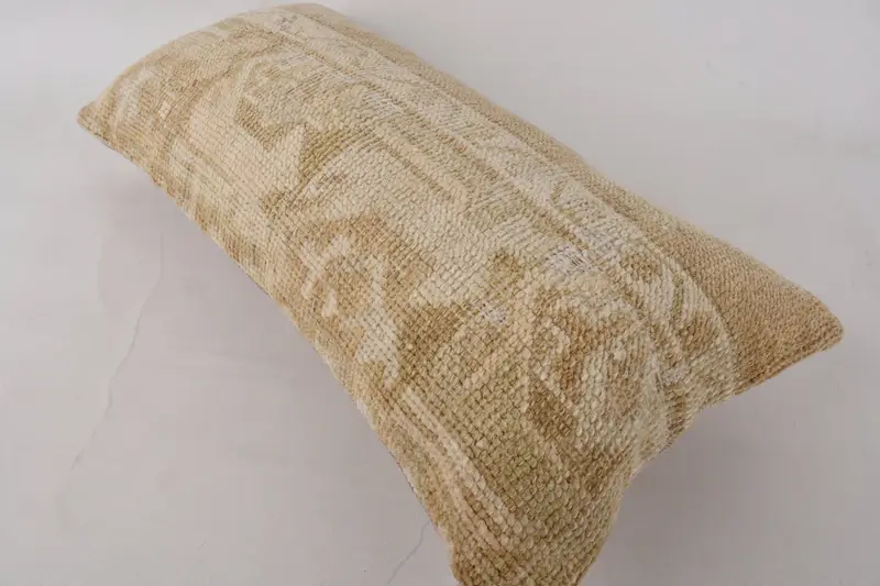 Pillow for Couch, Tapestry Cushion Case, Neutral Throw Pillow Case, 12x24 Brown Cushion Cover, Cushion, Turkish Kilim Pillow, Kilim Cushion Sham - 6