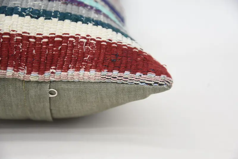 Interior Designer Pillow, Vintage Kilim Throw Pillow, 12x20 Blue Pillow Case, Cushion, Pillow for Couch, Authentic Cushion Case - 5