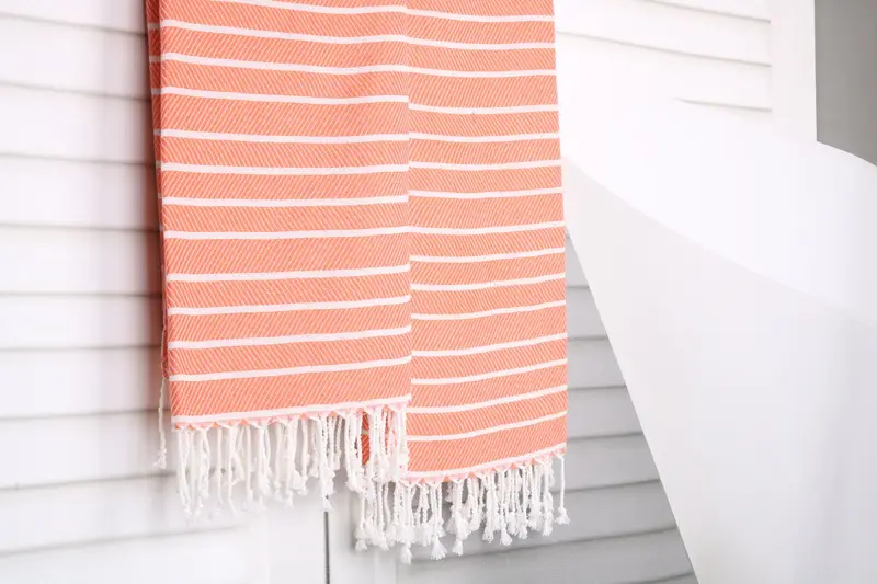 Peshtemal Towel, 70x40 Bamboo Herringbone Towel, Embroidered Turkish Towel, Guest Towel, Summer Gift, Gift Towel, Wedding Gifts Towel, Hammam towel - 8