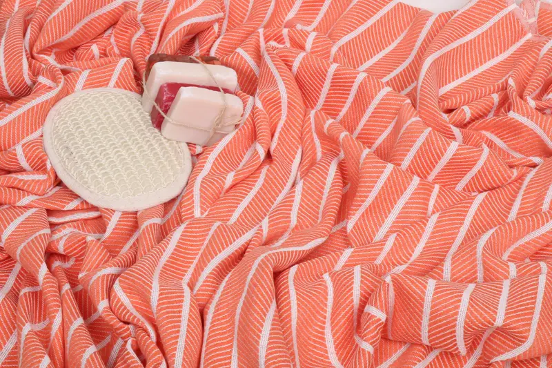 Peshtemal Towel, 70x40 Bamboo Herringbone Towel, Embroidered Turkish Towel, Guest Towel, Summer Gift, Gift Towel, Wedding Gifts Towel, Hammam towel - 7