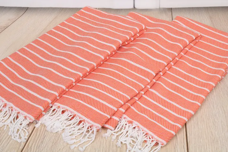 Peshtemal Towel, 70x40 Bamboo Herringbone Towel, Embroidered Turkish Towel, Guest Towel, Summer Gift, Gift Towel, Wedding Gifts Towel, Hammam towel - 6