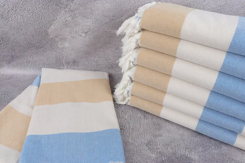 70x36 Cotton Striped Terry Towel, Bachelor Gift, Fouta towel, Bridal Shower Favors, Organic Beach Towel, Monogrammed Beach Towel, Best Wedding Gift - 2
