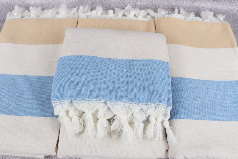 70x36 Cotton Striped Terry Towel, Bachelor Gift, Fouta towel, Bridal Shower Favors, Organic Beach Towel, Monogrammed Beach Towel, Best Wedding Gift - 4
