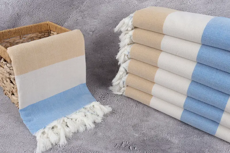 70x36 Cotton Striped Terry Towel, Bachelor Gift, Fouta towel, Bridal Shower Favors, Organic Beach Towel, Monogrammed Beach Towel, Best Wedding Gift - 3