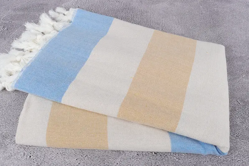 70x36 Cotton Striped Terry Towel, Bachelor Gift, Fouta towel, Bridal Shower Favors, Organic Beach Towel, Monogrammed Beach Towel, Best Wedding Gift - 6