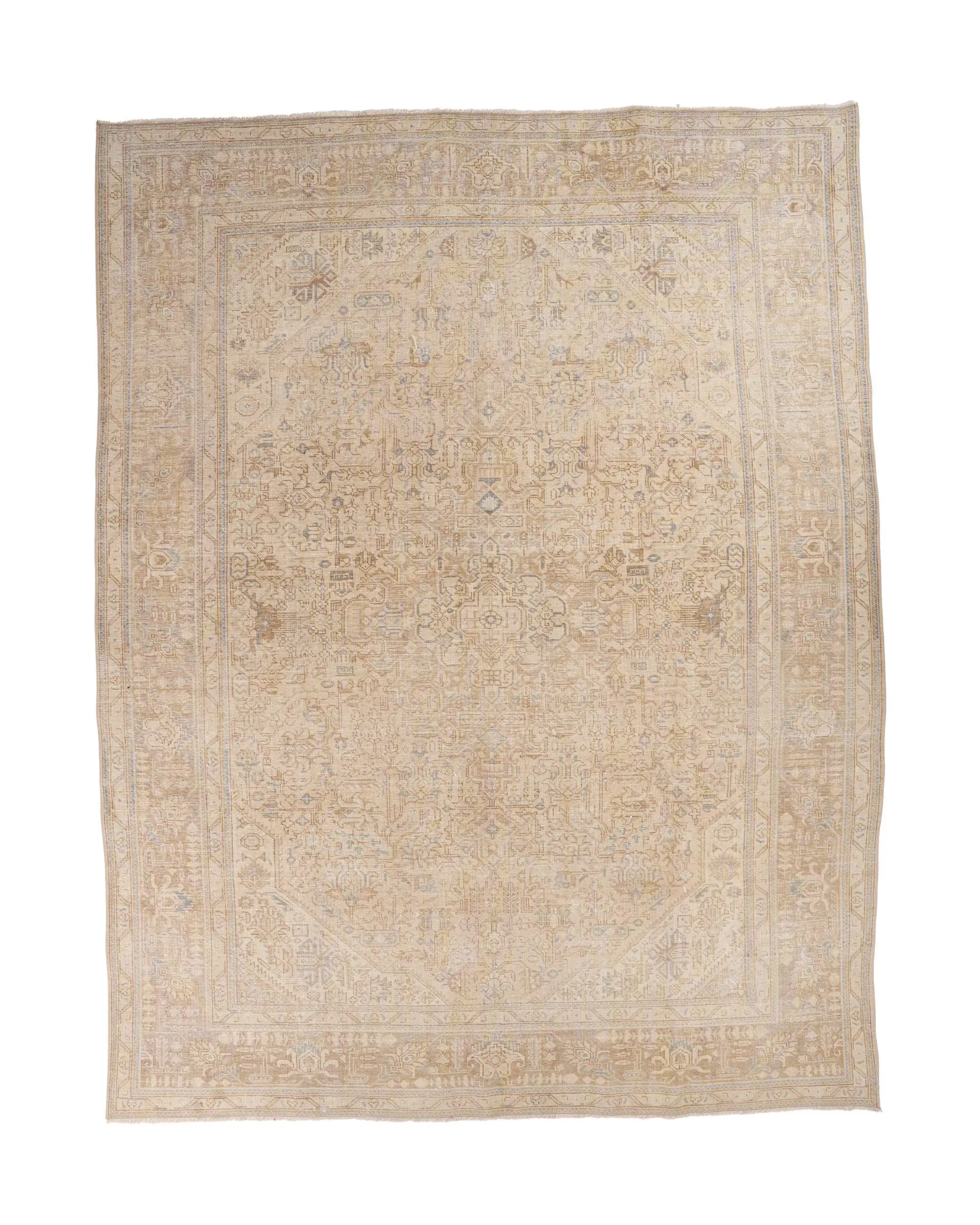 9.6x12.4 ft Rug, Vintage Turkish Rug, Brown Wool Rug - 1