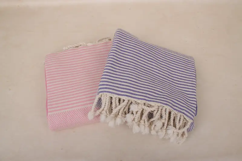 70x36 Cotton Striped Towel, Bridesmaid Towel, Personalized Turkish Towel, Custom Gift, Turkish beach towel, Personalized Wedding Gift For Couple - 3