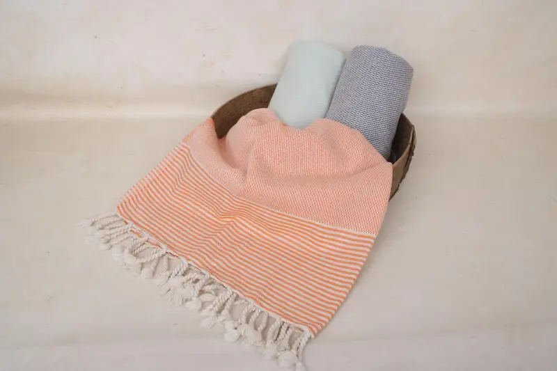 70x36 Cotton Striped Towel, Bridesmaid Towel, Personalized Turkish Towel, Custom Gift, Turkish beach towel, Personalized Wedding Gift For Couple - 6