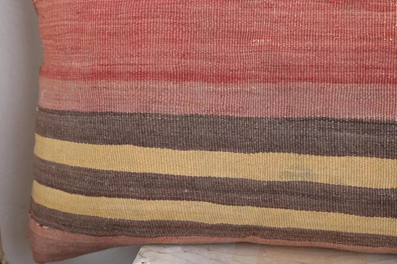Accent Throw Pillow Sham, Handwoven Pillow Cover Pillow Case, Pillow, Pillow for Couch, Vintage Pillow, 16x43 Red Pillow Cover, Boho Pillow - 3