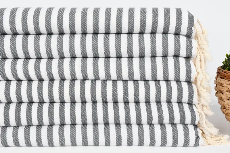 Toplu sipariş havlu, kişiselleştirilmiş hediye, onun için kişiselleştirilmiş hediye, konuk havlu, 40x18 pamuklu çizgili havlu, kişiselleştirilmiş hediyeler, Türk el havlu - 2
