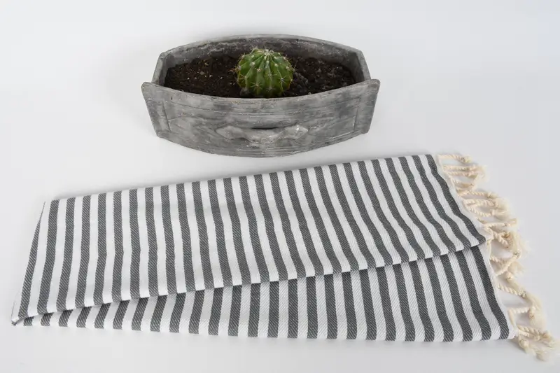 Toplu sipariş havlu, kişiselleştirilmiş hediye, onun için kişiselleştirilmiş hediye, konuk havlu, 40x18 pamuklu çizgili havlu, kişiselleştirilmiş hediyeler, Türk el havlu - 6
