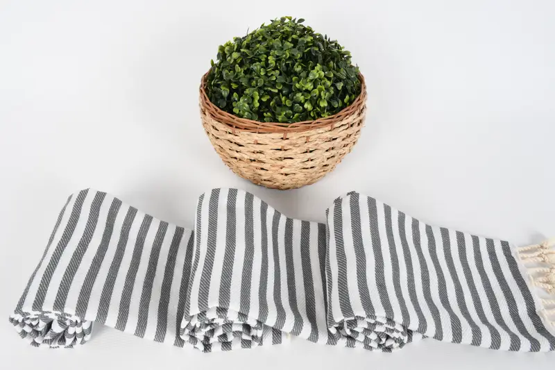 Toplu sipariş havlu, kişiselleştirilmiş hediye, onun için kişiselleştirilmiş hediye, konuk havlu, 40x18 pamuklu çizgili havlu, kişiselleştirilmiş hediyeler, Türk el havlu - 8