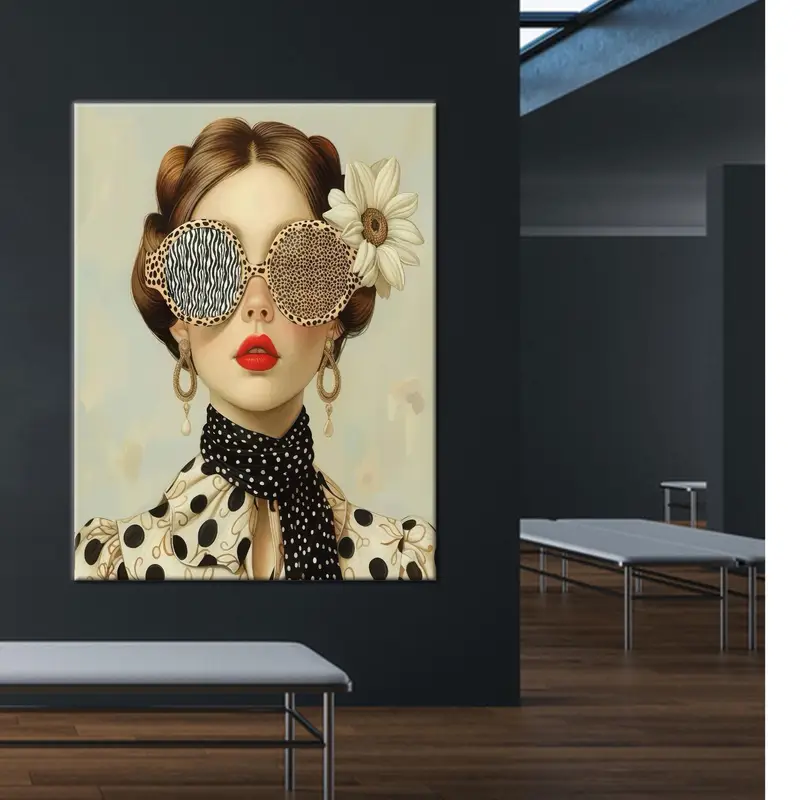 Elegant Abstract Flower Canvas for Woman's Artistic Room