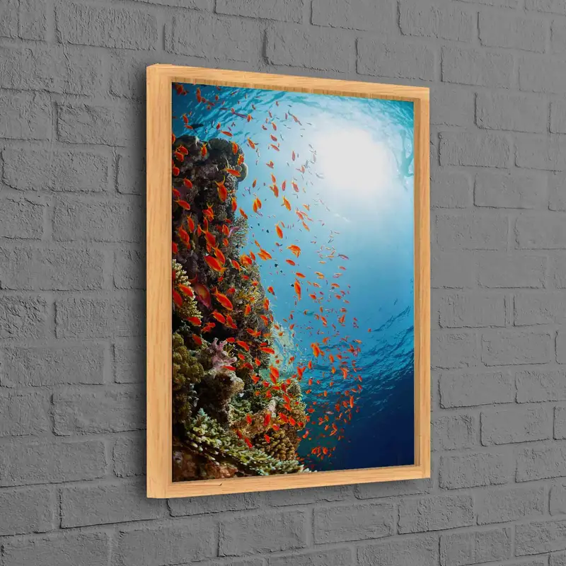 エレガントな海景キャンバス: オーシャンシンフォニーの鮮やかな魚たち