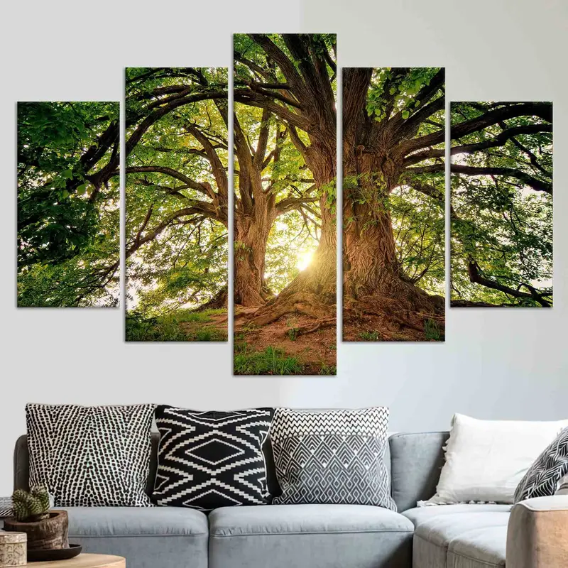 Elegantes Wald-Sonnenaufgang-Leinwandbild: Die Schönheit der Natur entfesselt