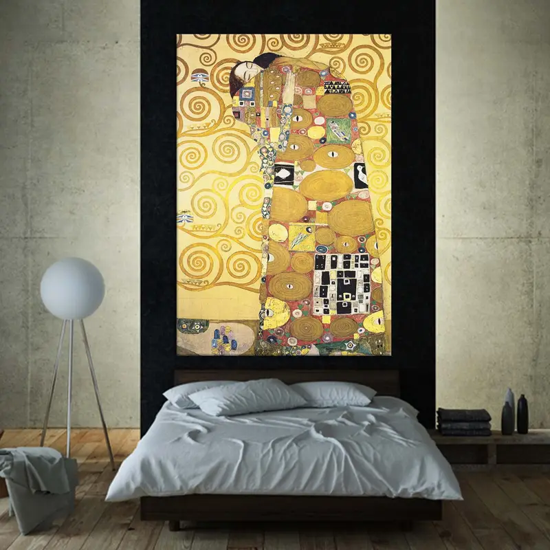 Gustav Klimt, Stoclet Palace, 1905, Fine Reproduction, Fine Art Print, The Embrace, Klimt Art Reproduction, Living Room Wall Art, Canvas Art - 4