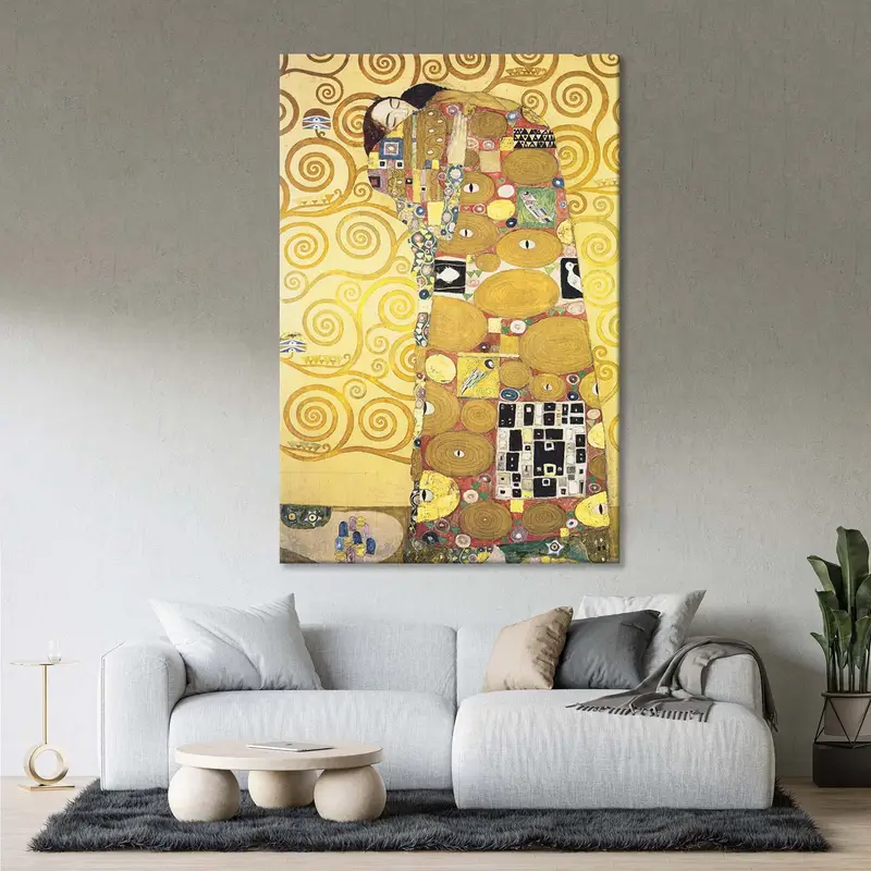 Gustav Klimt, Stoclet Palace, 1905, Fine Reproduction, Fine Art Print, The Embrace, Klimt Art Reproduction, Living Room Wall Art, Canvas Art - 5