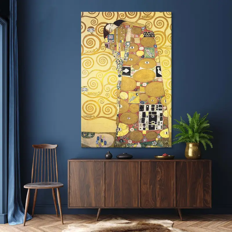 Gustav Klimt, Stoclet Palace, 1905, Fine Reproduction, Fine Art Print, The Embrace, Klimt Art Reproduction, Living Room Wall Art, Canvas Art - 3