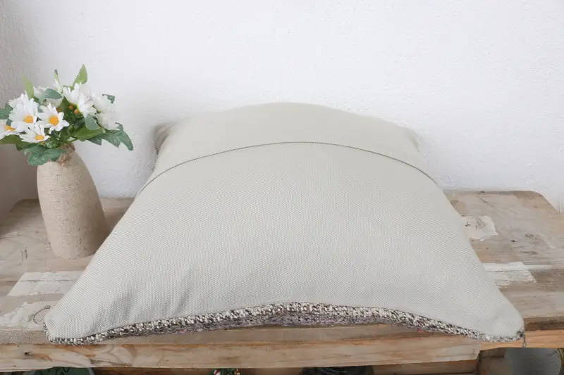 Aztec Pillow, Handwoven Pillow Cover Pillow Case, Vintage Kilim Pillow, 16x16 White Pillow, Pillow Cover, Handmade Kilim Cushion, Boho Pillow - 7