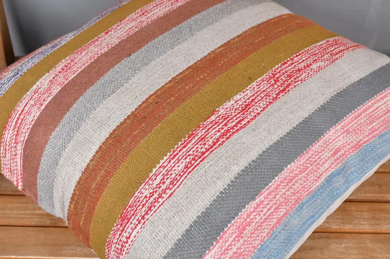 Hippie Throw Cushion, Boho Pillow, Gift Pillow, Accent Throw Pillow Case, Kilim Pillow Cover, 24x24 Green Cushion Case, Pillow Case - 3