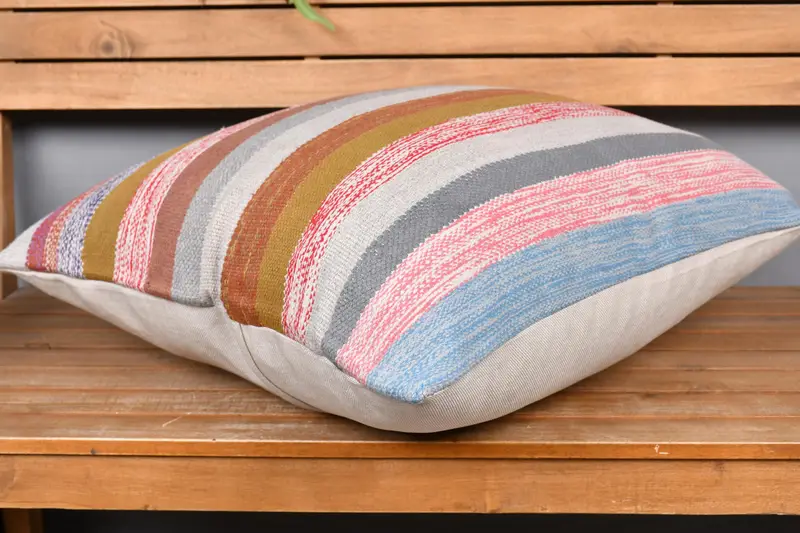Hippie Throw Cushion, Boho Pillow, Gift Pillow, Accent Throw Pillow Case, Kilim Pillow Cover, 24x24 Green Cushion Case, Pillow Case - 4