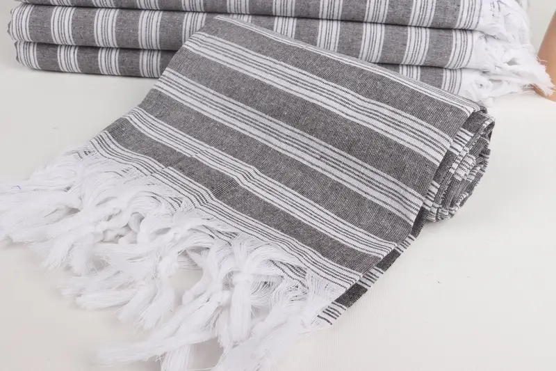 70x40 Cotton Striped Towel, Grandma Gift, Custom Wedding Gifts, Turkish towel, Girls Weekend Favors, Hammam towel, Bachelorette Party Items - 4