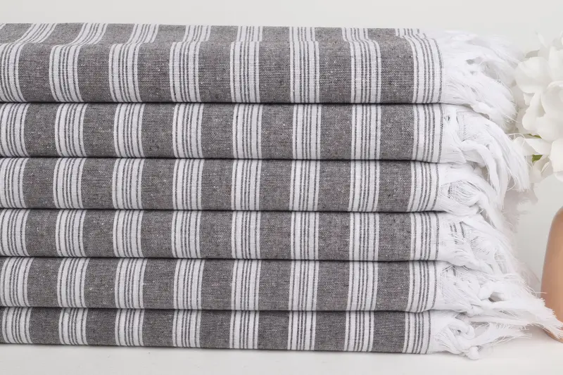 70x40 Cotton Striped Towel, Grandma Gift, Custom Wedding Gifts, Turkish towel, Girls Weekend Favors, Hammam towel, Bachelorette Party Items - 3