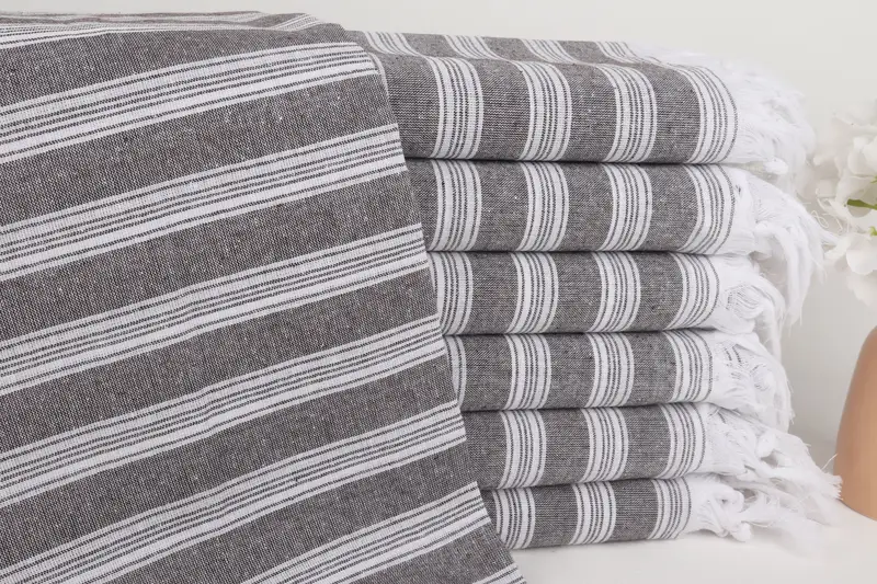 70x40 Cotton Striped Towel, Grandma Gift, Custom Wedding Gifts, Turkish towel, Girls Weekend Favors, Hammam towel, Bachelorette Party Items - 1