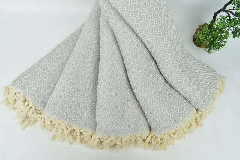 Gift For Coworker, Decorative Blanket, Bachelorette Party Favors, First Wedding Anniversary Gift, Bachelorette Gifts, 96x80 Cotton Diamond Towel - 4