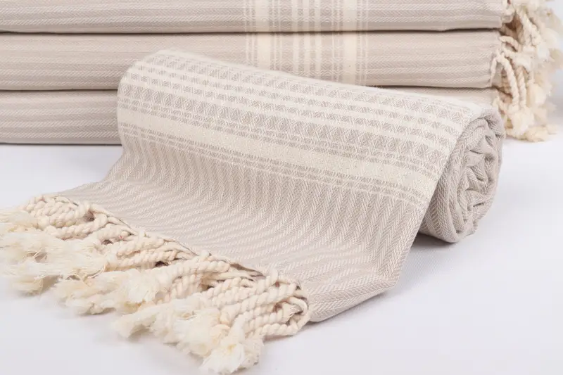 Monogrammed Beach Towel, Beach Towel Gift, Turkish Towel Personalized, 68x38 Cotton Striped Towel, Turkish Towel USA, Boyfriend Christmas Gift - 4