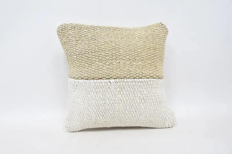 Luxury Pillow Cover, Pillow for Couch, Cushion Case, Boho Pillow, 12x12 Beige Pillow, Patio Pillow Case, Throw Kilim Pillow, Pastel Cushion Case - 1