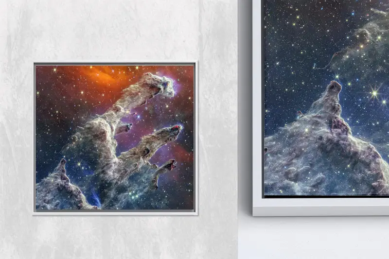 Yıldız Kanvas: Yaratılışın Sütunları Baskılı Kanvas Tablo