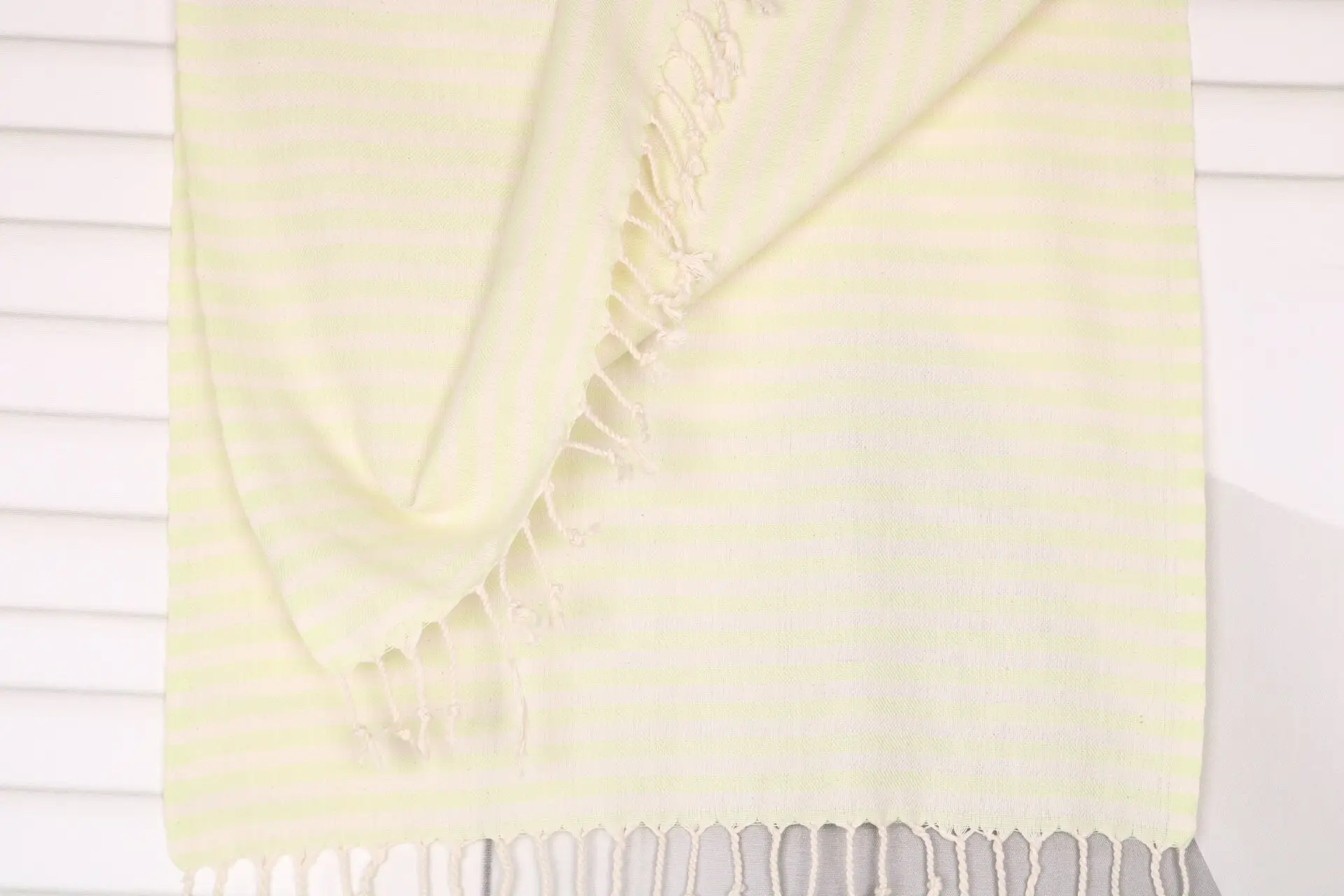 Monogram Hand Towel Pistachio Green Striped, 24x40 inches - 1