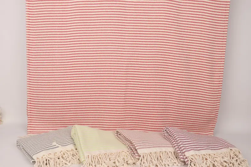 Handwoven organic Turkish towel for spa, Memorial Gift, Bachelorette Gifts, Quick-dry peshtemal, Turkish towel, 70x40 Cotton Polka Dot Towel - 6