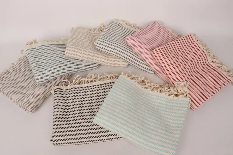 Handwoven organic Turkish towel for spa, Memorial Gift, Bachelorette Gifts, Quick-dry peshtemal, Turkish towel, 70x40 Cotton Polka Dot Towel - 3