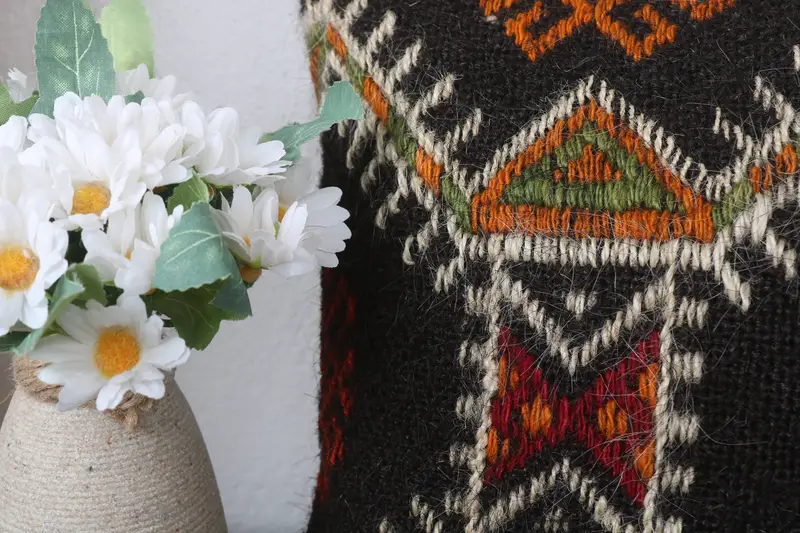 Interior Designer Pillow, Bed Cushion, Antique Pillows, Handmade Kilim Cushion, Pillow, 12x24 Orange Pillow Cover, Garden Pillow Sham - 3