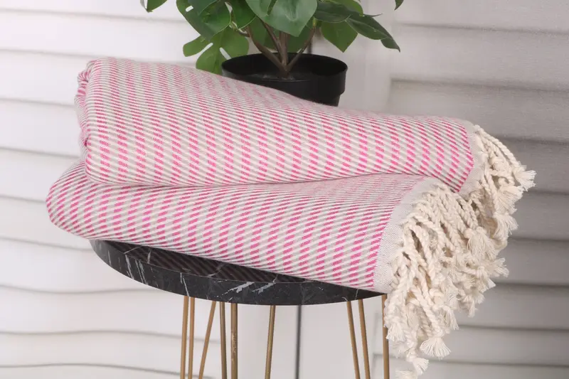 Monogram Beach Towel, Peshtemal Towel, Bridal Party Gifts, Embroidery Towel, 70x40 Cotton Polka Dot Towel, Unique Wedding Gift, Quick-dry peshtemal - 3