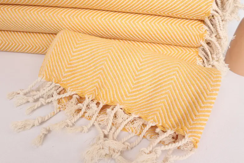 Monogrammed Hand Towel, 40x20 Cotton Herringbone Towel, Housewarming Gift, Personalized Kitchen Towel, Bridal Party Gifts, Personalized Gifts - 4