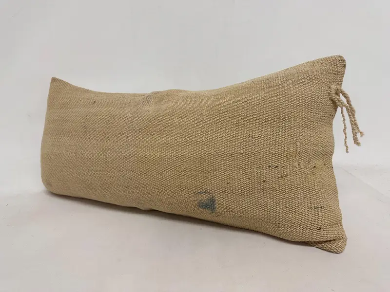 16x36 Beige Pillow Case, Floor Pillow, Chair Pillow Case, Interior Designer Pillow, Cushion, Turkish Kilim Pillow, Kilim Cushion Sham - 4