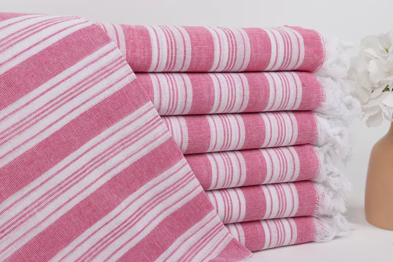 Absorbent towel, Turkish Towel Bulk, Lightweight Turkish towel for beach, Summer Gift, 70x40 Cotton Striped Towel, Home Decor Gifts, Bride Gift - 1