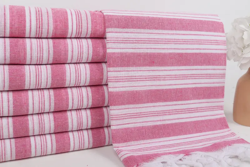 Absorbent towel, Turkish Towel Bulk, Lightweight Turkish towel for beach, Summer Gift, 70x40 Cotton Striped Towel, Home Decor Gifts, Bride Gift - 2