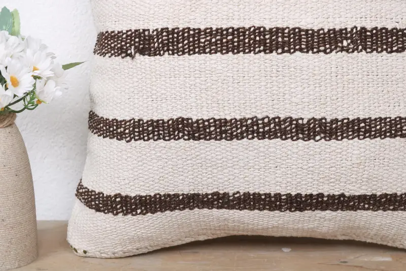 Antique Pillows, Pillow Cover, Vintage Kilim Throw Pillow, Cotton Cushion Cover, Indoor Pillow Case, Kilim Pillow Cover, 16x16 White Cushion - 3