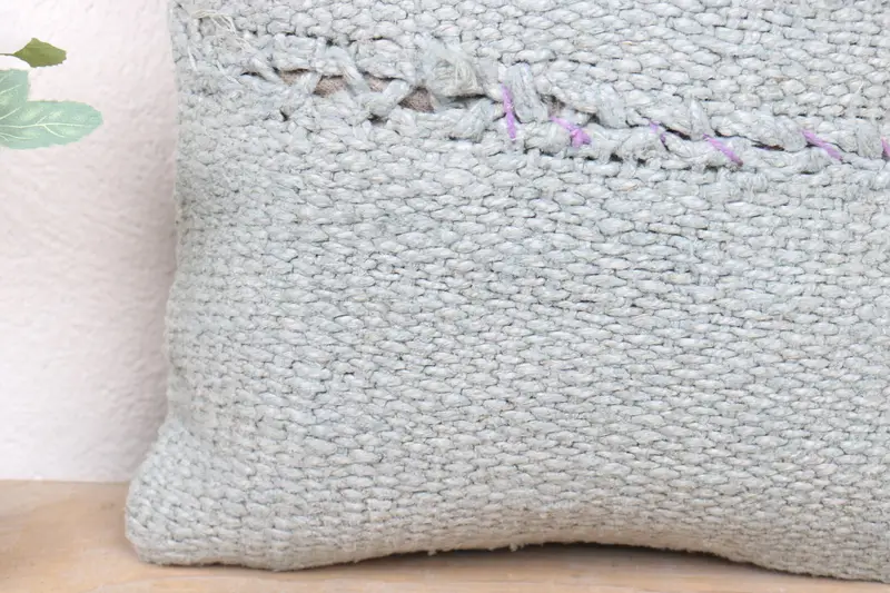 Vintage Kilim Throw Pillow, Pastel Pillow Cover, Turkish Pillow, 12x12 Green Pillow Cover, Antique Pillows, Cushion - 3