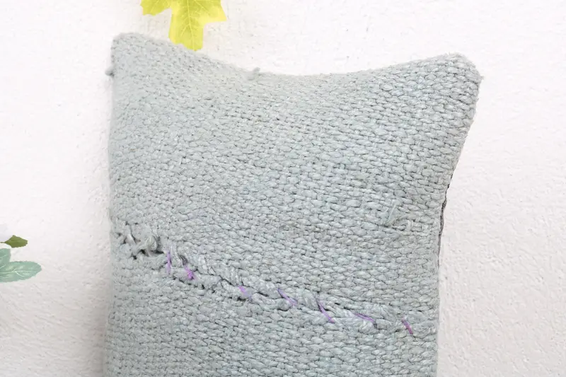 Vintage Kilim Throw Pillow, Pastel Pillow Cover, Turkish Pillow, 12x12 Green Pillow Cover, Antique Pillows, Cushion - 5