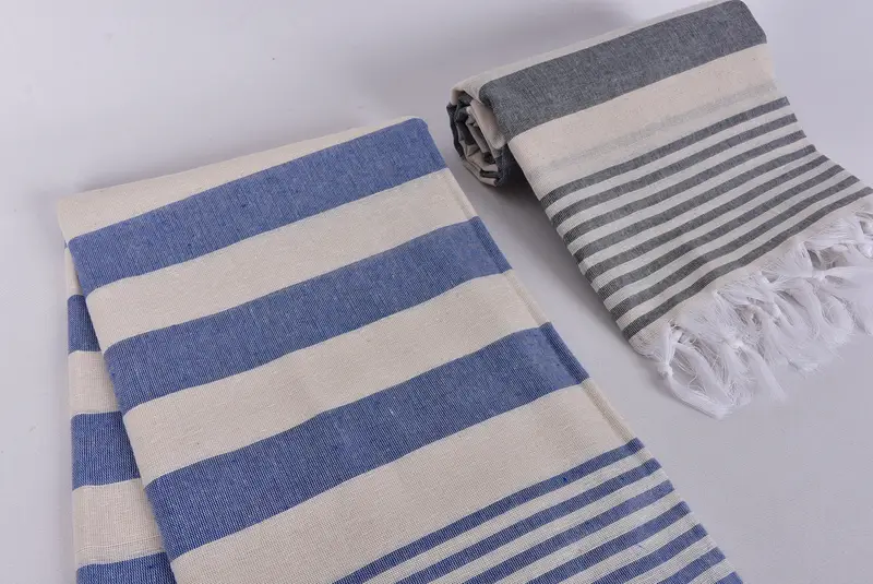 Beach Towel Bulk, Organic Towel, Embroidery Towel, Organic towel, Bachelorette Party Favors Beach, Personalized Towel, 70x40 Cotton Striped Towel - 7
