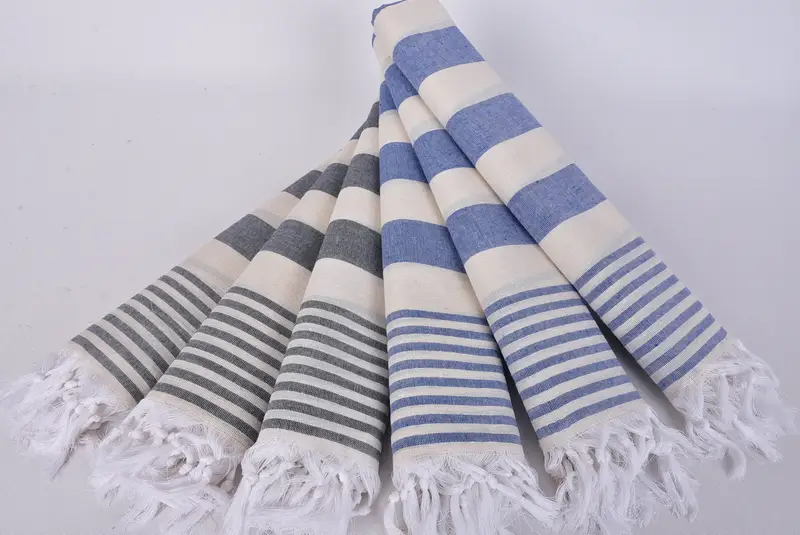 Beach Towel Bulk, Organic Towel, Embroidery Towel, Organic towel, Bachelorette Party Favors Beach, Personalized Towel, 70x40 Cotton Striped Towel - 4