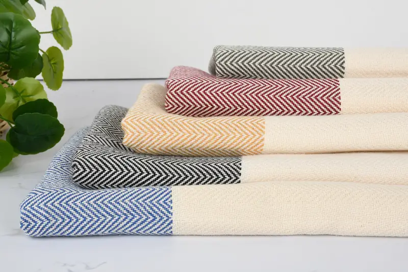 Gift For Him, Quick-drying cotton Turkish beach towel, Mother Of The Groom Gift, 70x36 Cotton Zig zag Towel, Absorbent towel, Sand-free towel - 4